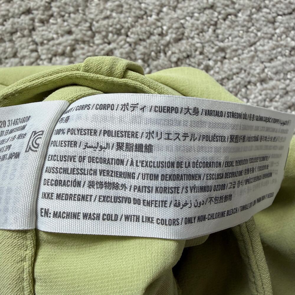 Abercrombie & Fitch Crepe Tailored Ultra Wide Leg Pants Size 28 Lime Green - Picture 9 of 12